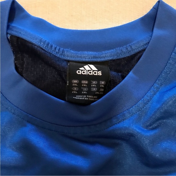 Adidas 2XL Blue Sleeveless Shirt - Picture 3 of 4